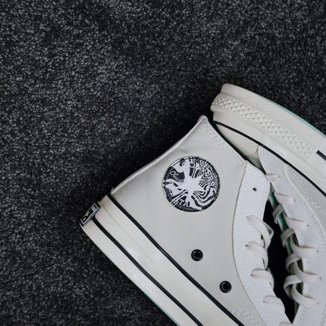 Converse Chuck 70s  夏季新品 拼接白绿撞色帆布鞋