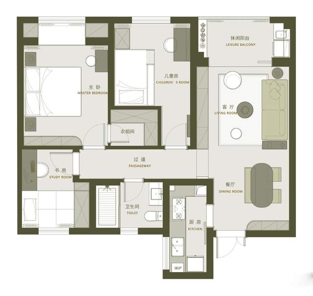 90平古典三居室,轻熟风的电影场景应运而生