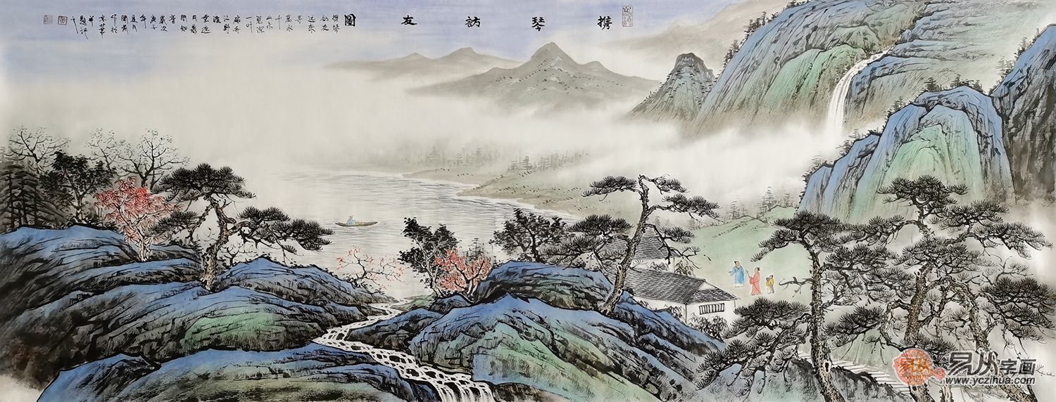 李根|办公室适合挂什么画？黄开前山水国画 优雅大气