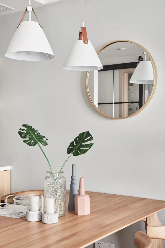 98㎡文艺北欧3室2厅,雅白色的洗手台,小卫生间也很漂亮