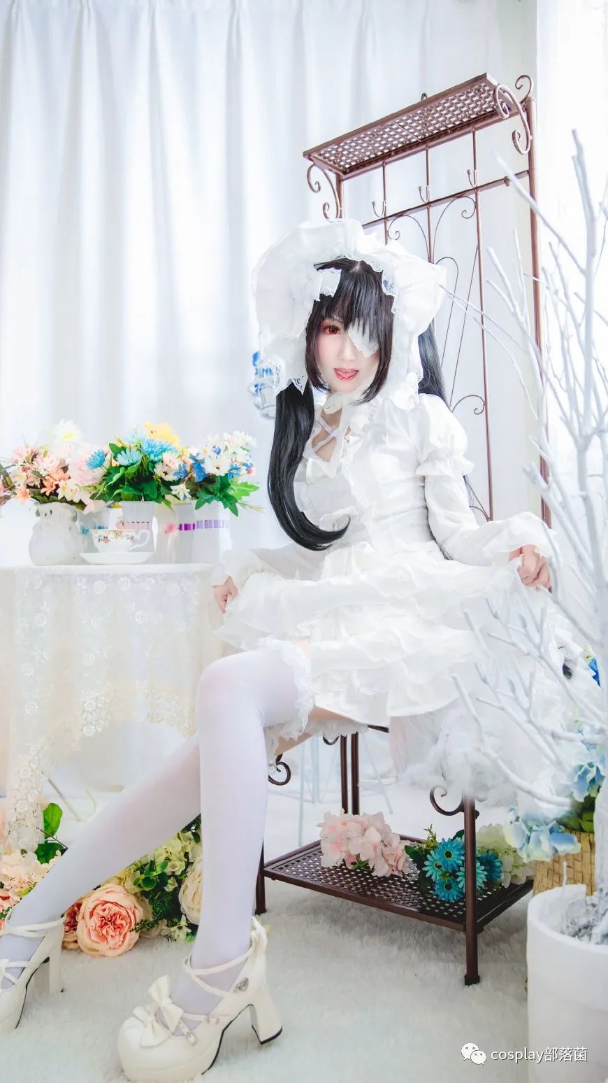 时崎狂三|cos：约会大作战时崎狂三婚纱cos正片@羽生三未