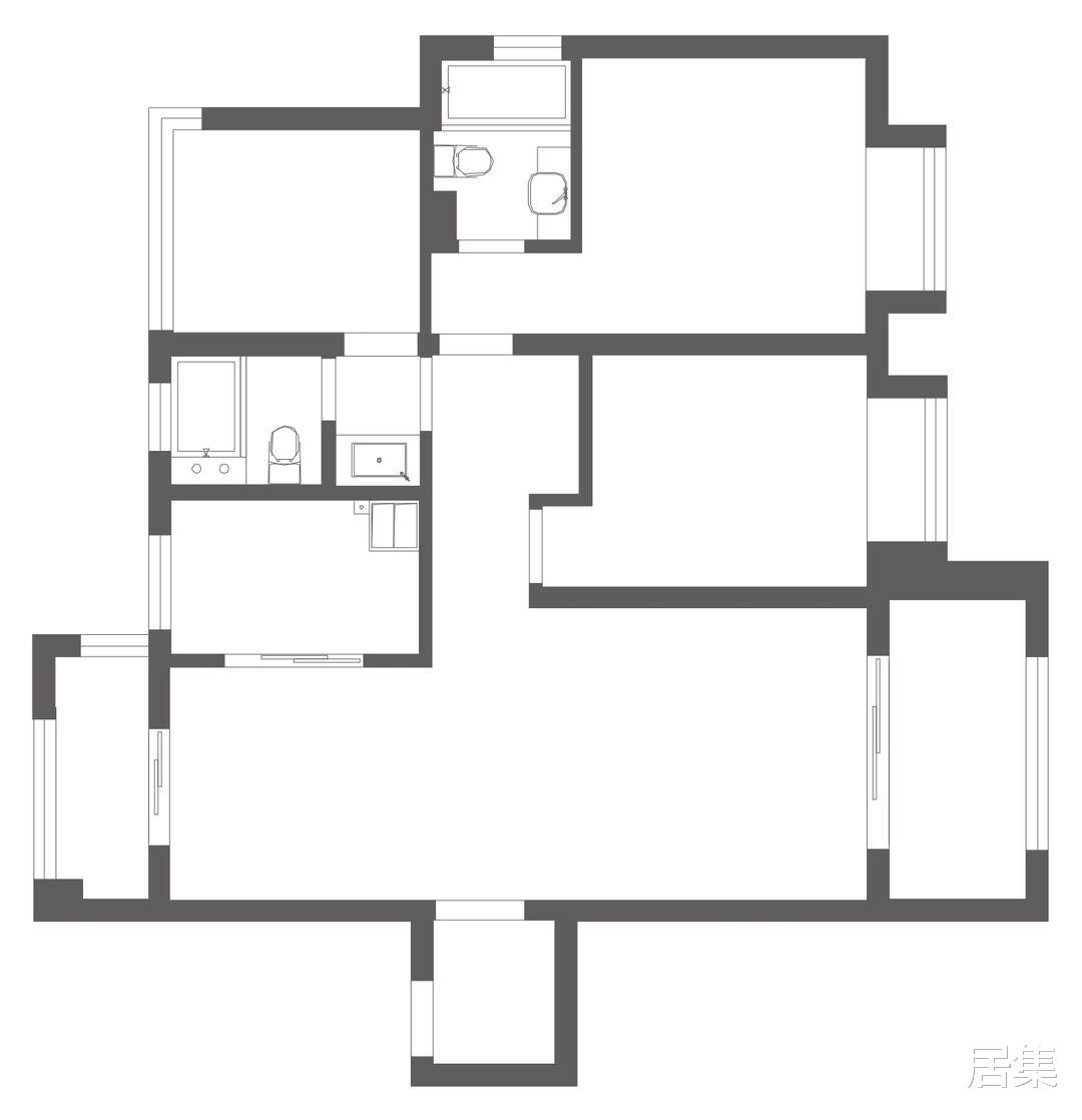 简单的配色，融入轻奢元素，混搭出时尚高档的精装小屋