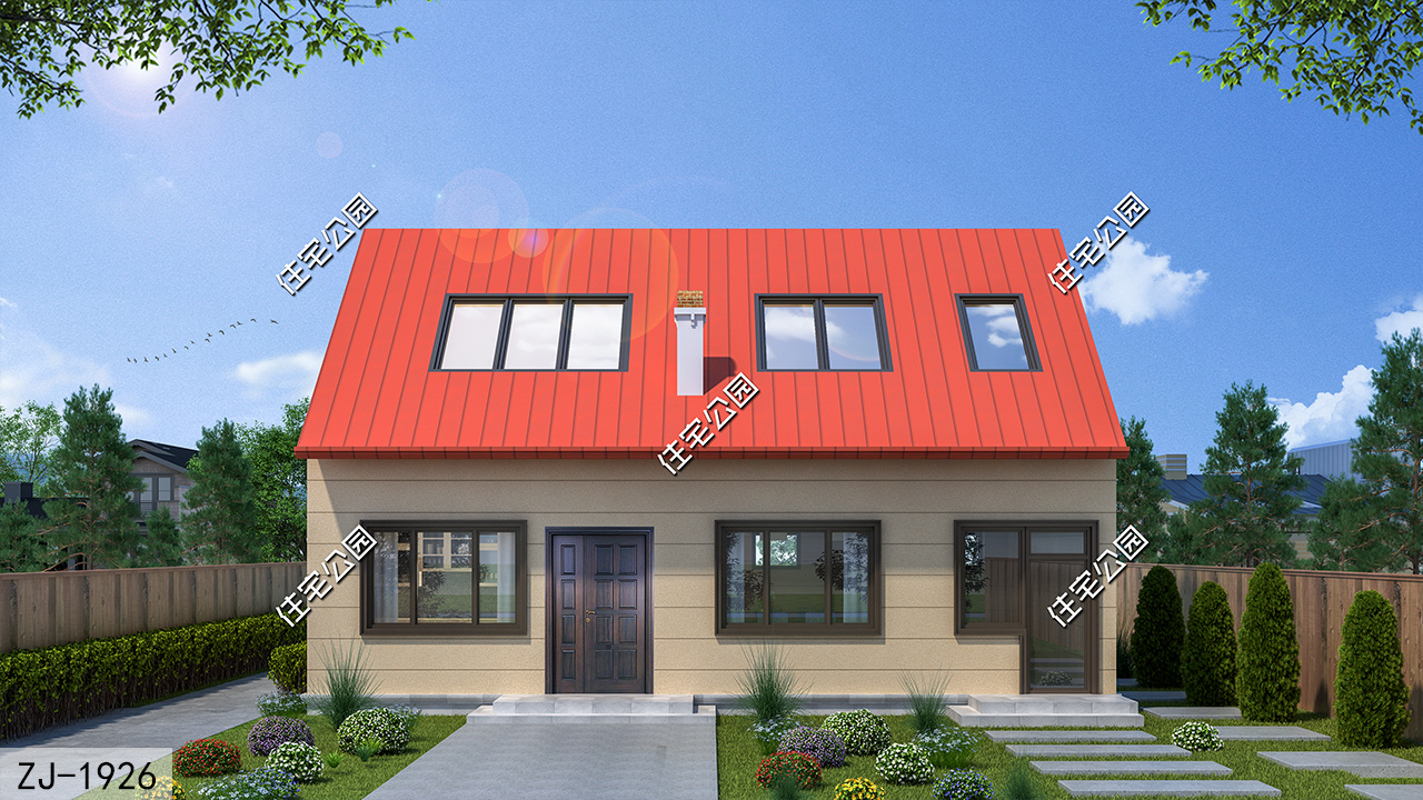 火炕+东西无窗，11×7米占地仅86平的小户型，简约实用造价低