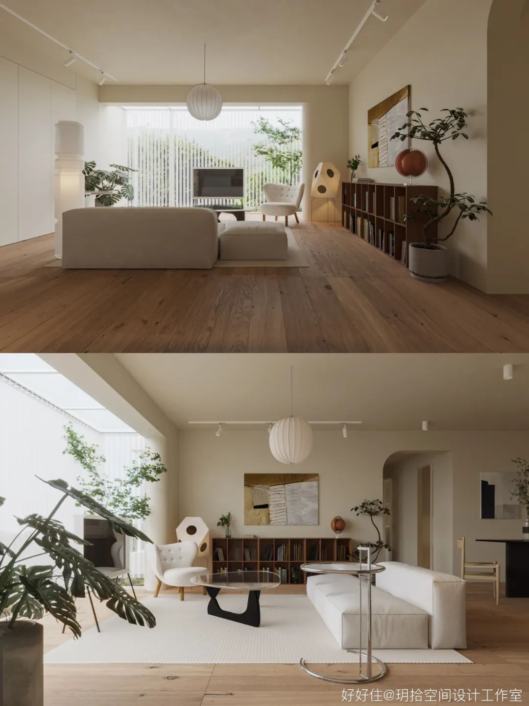 85㎡猪肝红两居室,翻身变林间小屋,颜值太高了