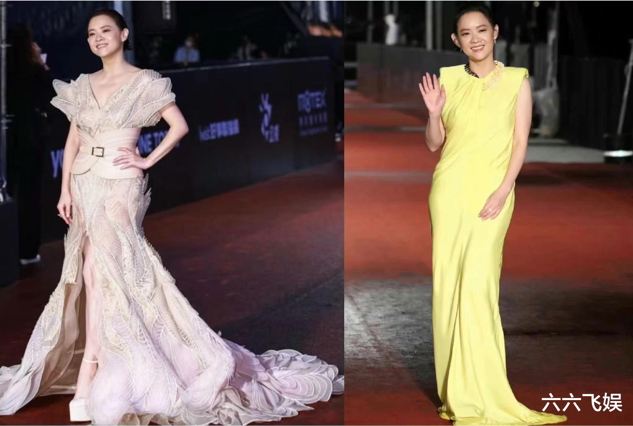 林心如|林心如孔雀绿礼服抢眼,刘品言依然大胆前卫,可惜红毯被指寒酸