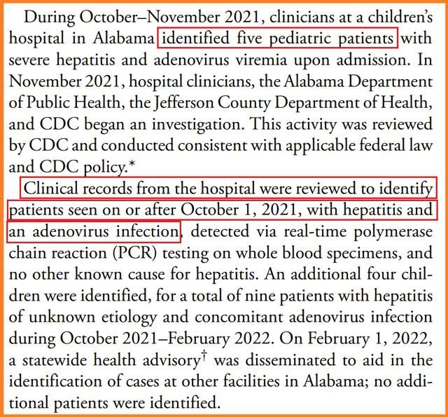 腺病毒|美国 CDC,关于不明病因肝炎事件的奇文