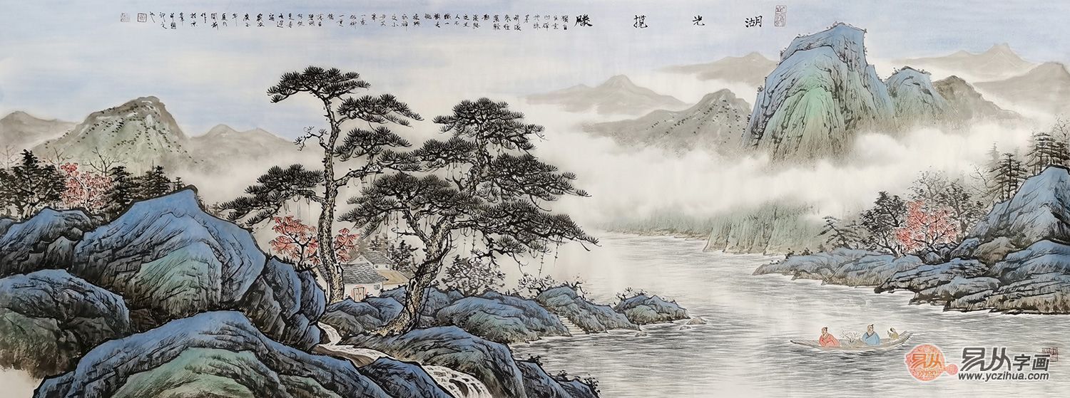 穿衣搭配|黄开前山水画作品 装饰办公室 打造高雅氛围