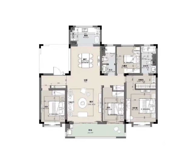 160平简欧风四居室,这个家给人繁忙都市无法给予的畅快