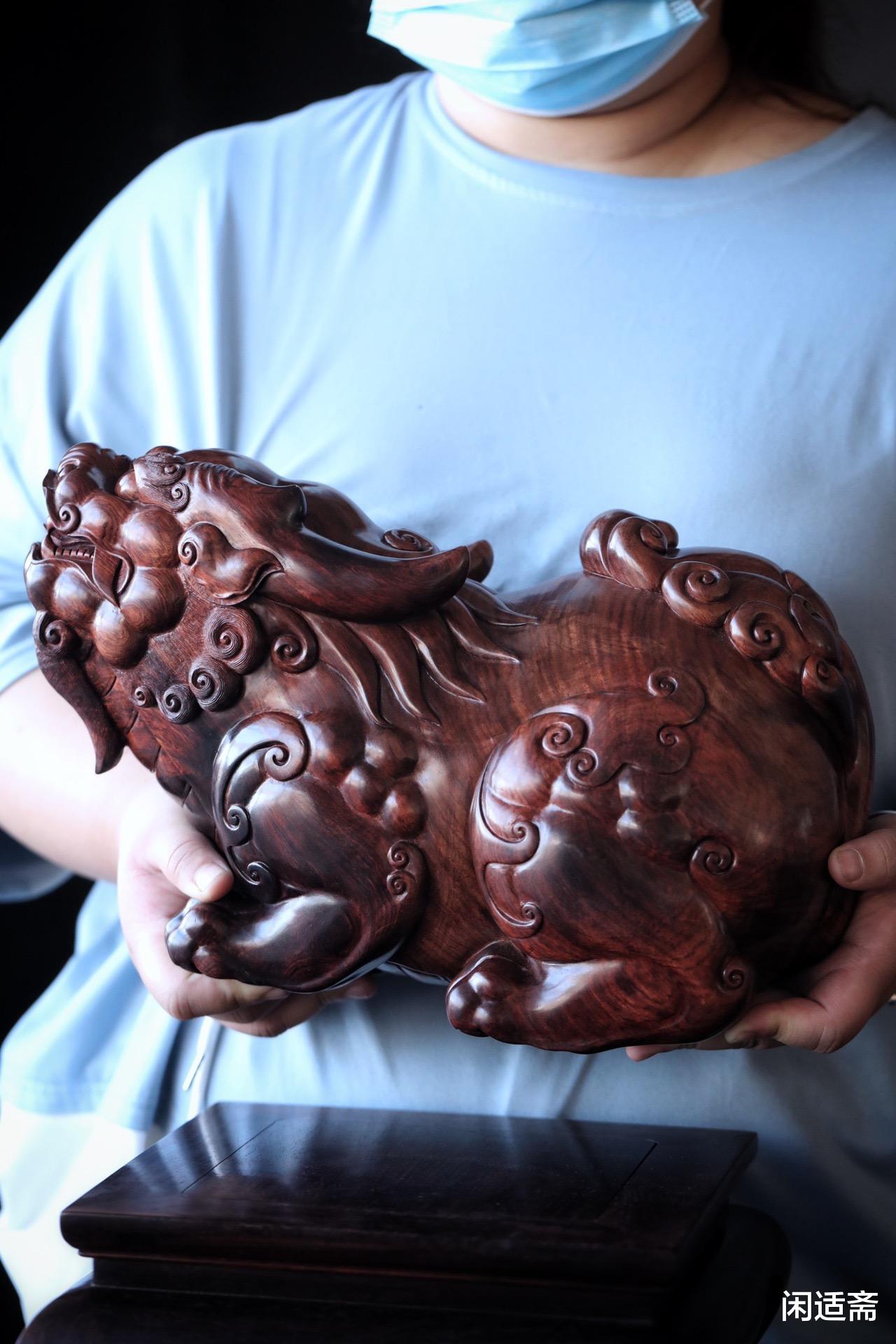 |镇宅招财,超大黄花梨,貔貅瑞兽