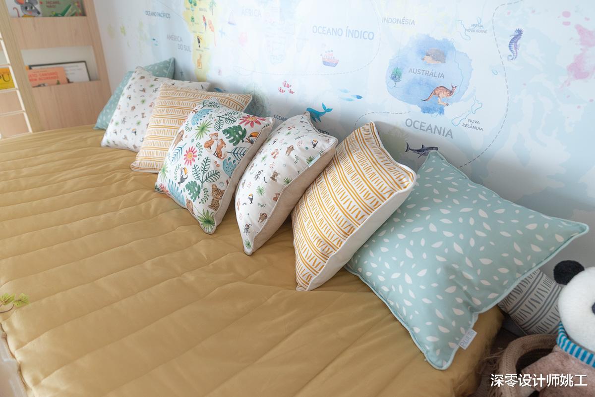 见到了最强装修,儿童房床抬高底下做收纳,休闲区,功能翻倍