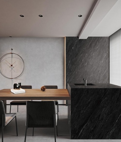 开放式厨房 | 岩板岛台就该这么设计！