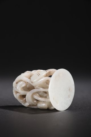 |清-和田玉一品清廉帽顶