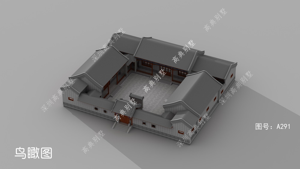 中式四合院这样布局,呈现出完全不同的效果,新颖独特