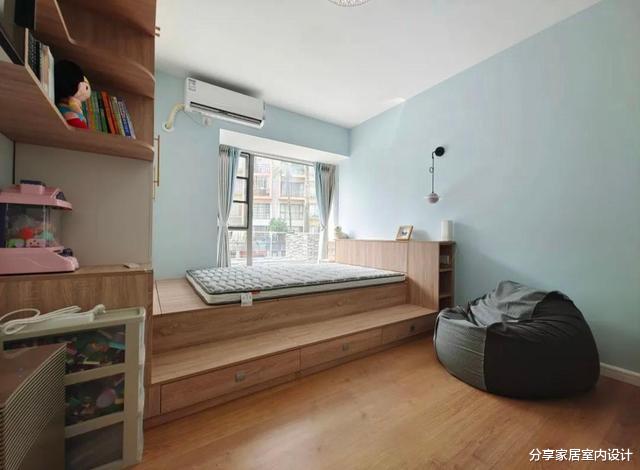 108平日式风格,全屋极简又实用,阳台设计多功能地台,太机智了