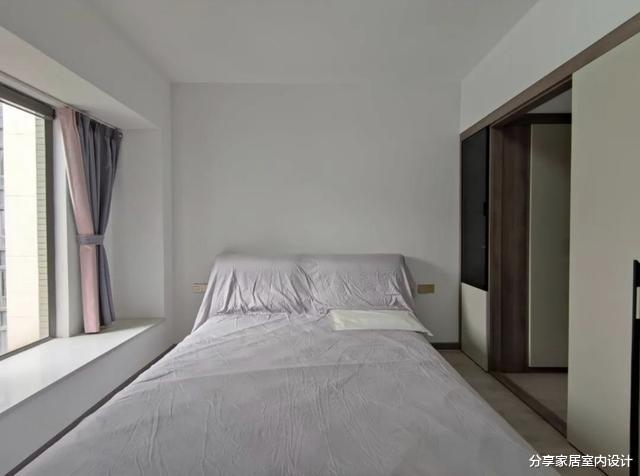 110平现代简约风格,设计悬空电视墙,儿童房布置两张床很实用