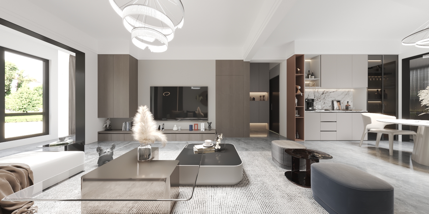 【鲁班装饰】众和康园180m2现代风格 返璞归真