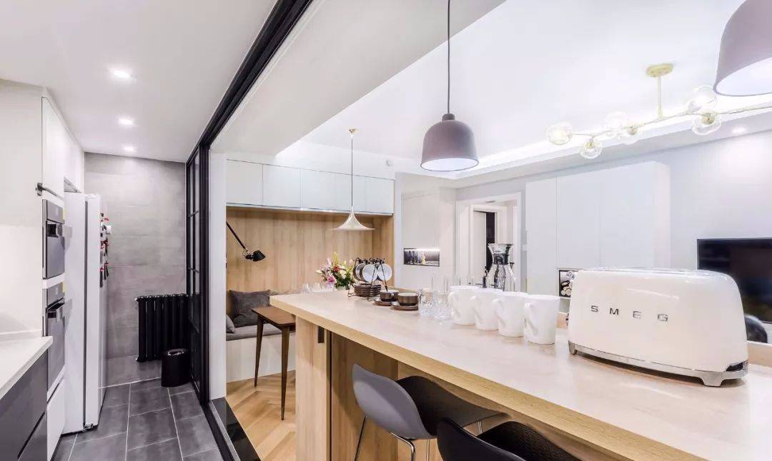 95㎡北欧风新家，一进门就令人心动！卡座设计省空间又漂亮