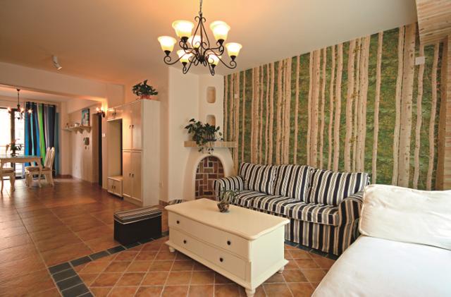 美式田园风格的新房,装修费花了15万,温馨舒适,朋友都说很好看