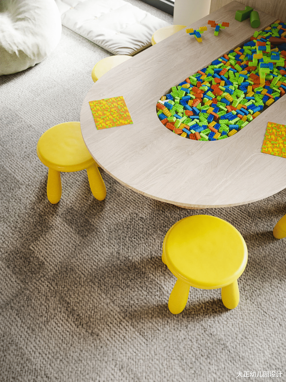 儿童空间分享：天然材料、暖色调，构建一个温馨如家的儿童中心