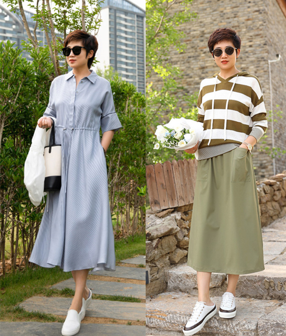 减脂餐 中年“大妈”为何如此会穿？身材一般、又是短发，还能优雅高级！