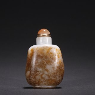 鼻烟壶|旧藏·和田玉籽料原石鼻烟壶