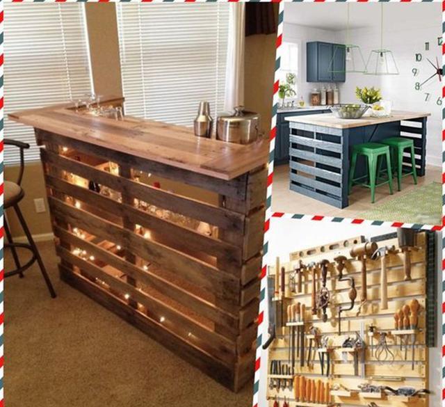 想要个岛台还不简单,找些木板条组装下,放厨房里功能数不完