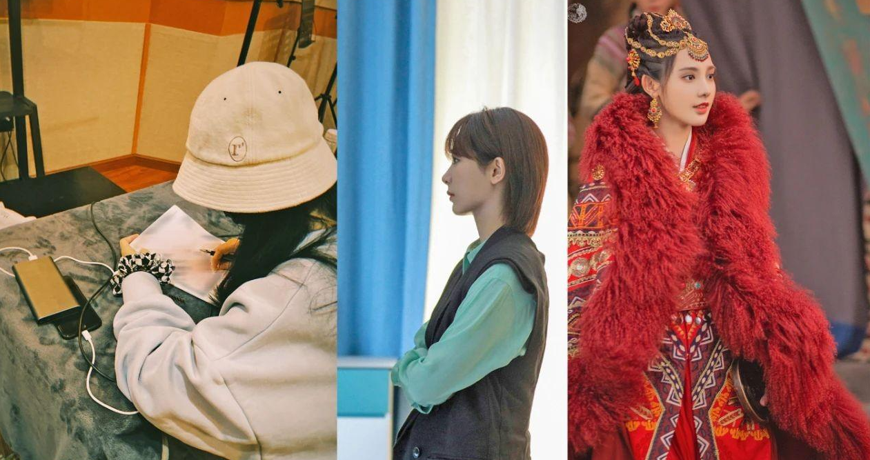 赵丽颖|赵丽颖，杨紫彭小苒，同一天晒美照，三人穿不同造型，网友：看傻了眼