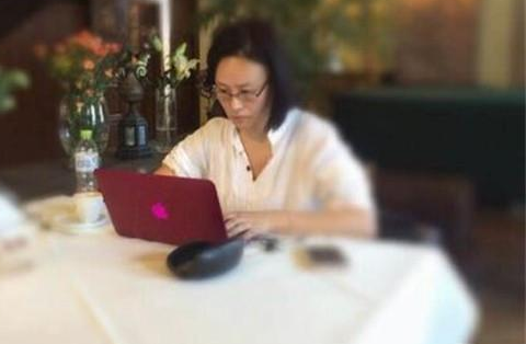 参观邬君梅住的豪宅,会客厅摆放了山水画,装修也太高档了