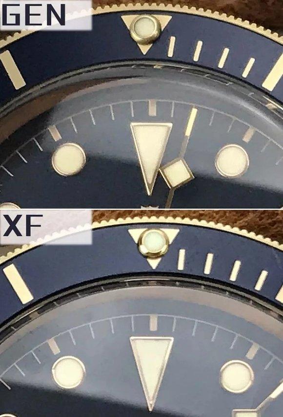 XF厂帝舵蓝铜花正品细节对比评测
