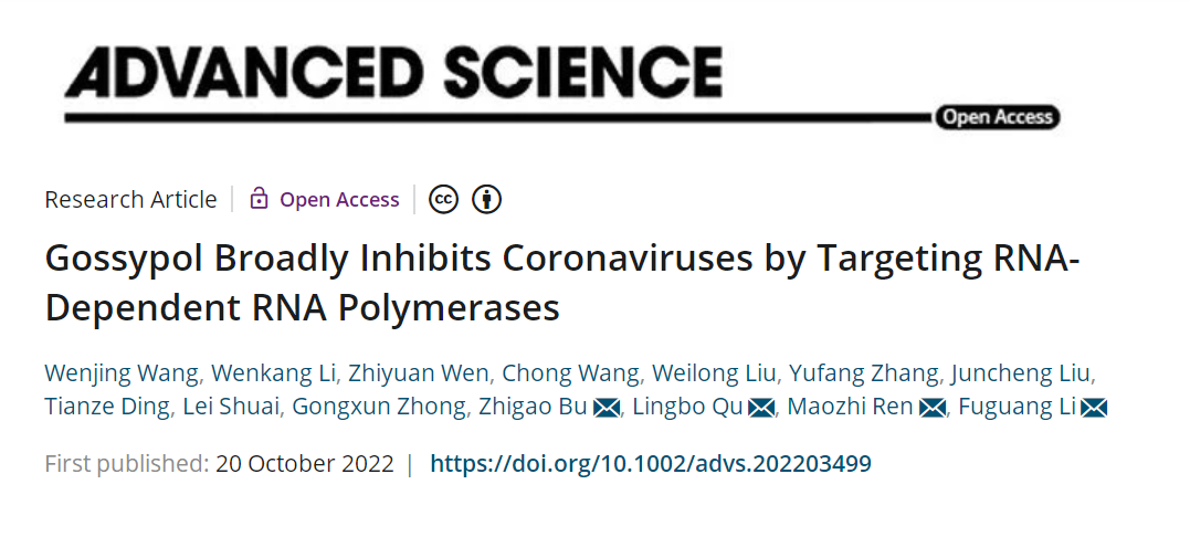 国际关注！郑州大学研究新发现：棉花天然产物可抑制冠状病毒！