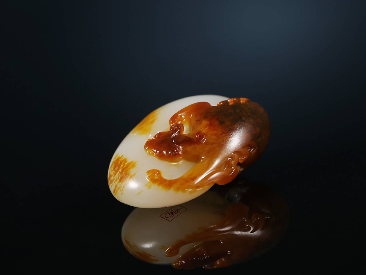 新疆维吾尔自治区|佰匞出品 瑰古红沁 独珍遗世 黄罕勇 辟邪 新疆和田玉独籽料 挂件