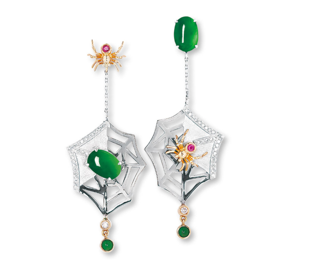 蜘蛛|蜘蛛相貌丑陋，但是因为寓意美好，所以成为翡翠的雕刻题材