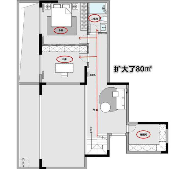 买一楼带地下室,现浇一层多80㎡,6个满分设计体验到别墅的快乐