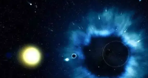 比太阳大16亿倍。距地球131亿光年,这个黑洞超越了人类的认知