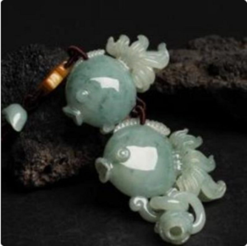翡翠|翡翠金鱼寓意多，吉祥如意配佳人，要问那些不能少，进来看看便知道！