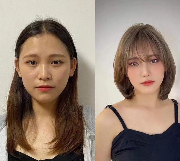 姐姐 烫烫染染就是不一样，差别真大，感觉像换个人
