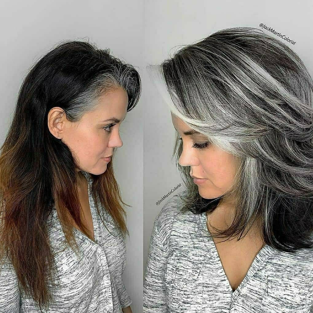 发型 换发型堪比换脸，头发花白的大姐也能年轻好几岁，你看美不美