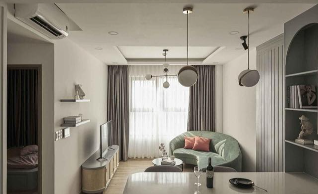 45㎡房子不大,装修却很到位!2间卧室都“不买床”,太会布置了