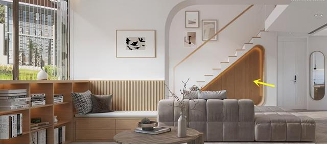 还属他家会装，楼梯下面专门掏个卡座，长2米2在这睡觉都行！