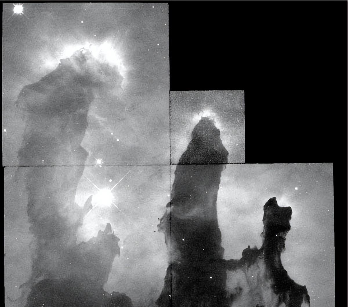 韦伯太空望远镜又出图片了,星光璀璨,黑白照片比彩色更高级?