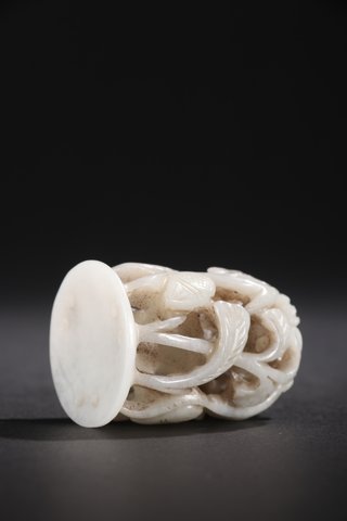 |清-和田玉一品清廉帽顶