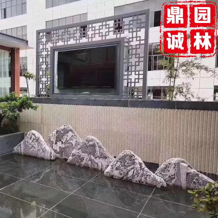 雪浪石片石园林摆件石,设计摆放休闲造景石