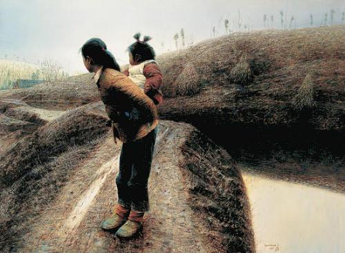 一组油画,带你走进70年代农村生活