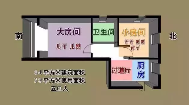 买房子38㎡就够,三室两厅还有衣帽间和家庭影院!