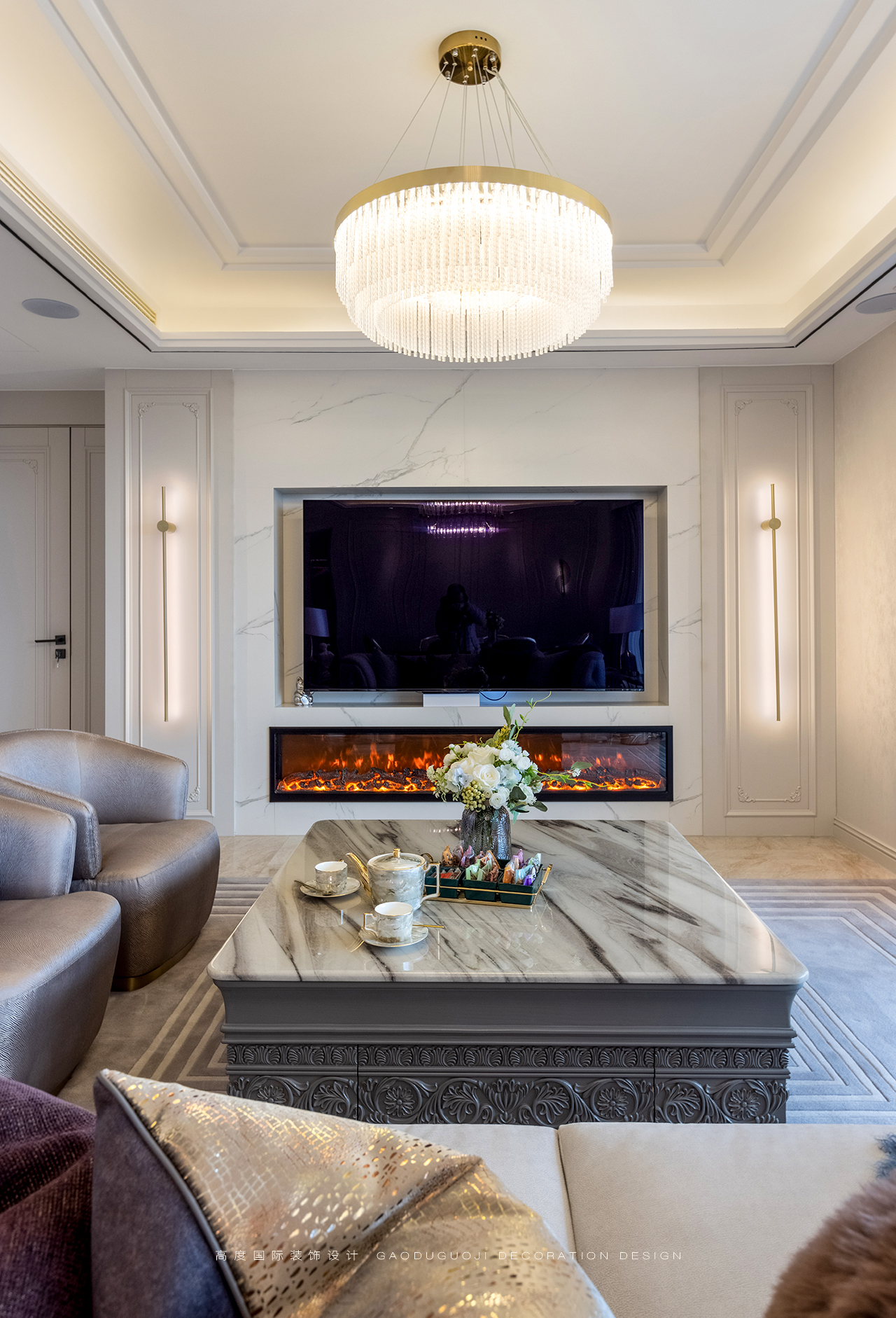 美式实景赏析|300㎡私宅设计,邂逅巴洛克的无限浪漫~