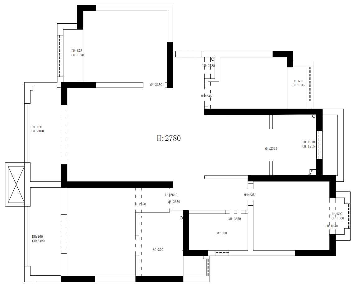 120平现代风三居室巧妙设计收纳充足,纯白色设计提亮客餐厅采光