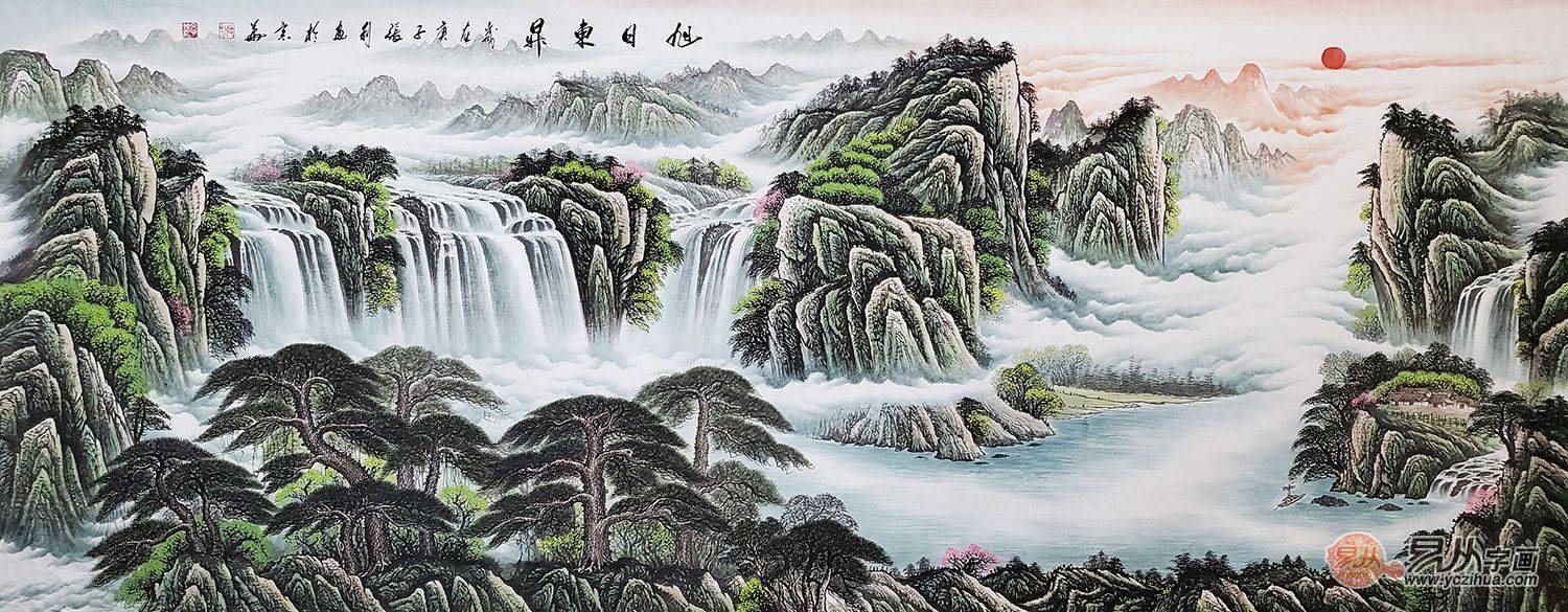 家居装饰 这些山水画作品魅力十足 客厅挂画好帮手