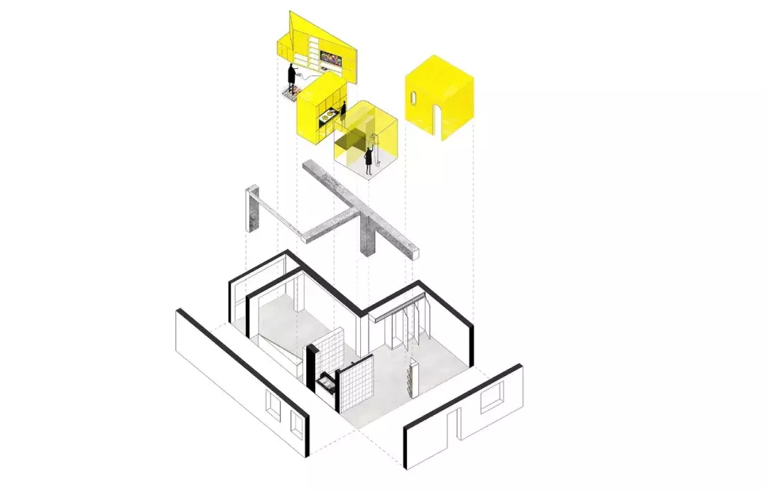 48㎡小户型公寓大改造,旋转10°的设计引起了质变!