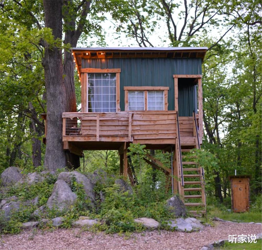 厨房|夫妻俩低价造出15㎡小树屋,“巴掌大”的空间,也可以是有趣的家