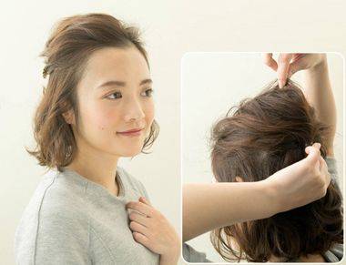 姐姐 圆脸女生简单短发扎发,2022年新款短发扎发教程